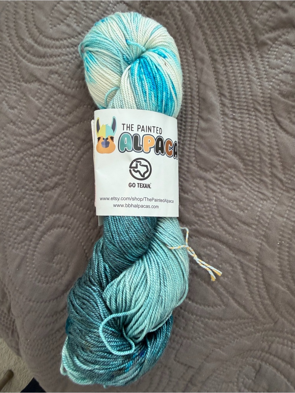 The painted alpaca Teal Ombre Hand-Dyed Yarn